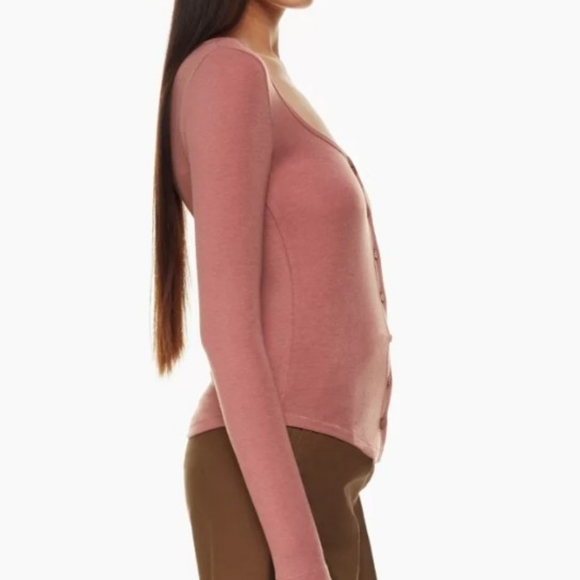 NWT Aritzia Wilfred Effie Long Sleeve in Pink - Picture 2 of 7
